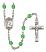 Saint Elizabeth of Hungary Engravable Rosary with Peridot Beads