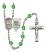 Saint George and Coast Guard Rosary with Peridot Beads