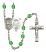 Saint George and Nat'l Guard Rosary with Peridot Beads