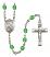 Saint Gerard Majella Engravable Rosary with Peridot Beads