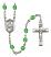 Saint Kateri Tekakwitha Engravable Rosary with Peridot Beads