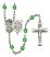 Saint Michael and EMT Rosary with Peridot Beads