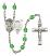 Saint Michael and Nat'l Guard Rosary with Peridot Beads