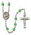 Virgen de la Divina Providencia Engravable Rosary with Peridot Beads