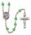 Santa Teresita Engravable Rosary with Peridot Beads