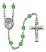 San Juan de Dios Engravable Rosary with Peridot Beads