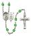 Guardian Angel and Air Force Rosary with Peridot Beads