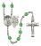 Guardian Angel and EMT Rosary with Peridot Beads