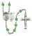 Guardian Angel and Nat'l Guard Rosary with Peridot Beads