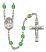 Saint Leo the Great Engravable Rosary with Peridot Beads