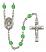 Saint Ursula Engravable Rosary with Peridot Beads