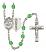 Sts. Cosmas & Damian and Doctors Rosary with Peridot Beads