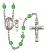 Saint Christopher and Volleyball Rosary with Peridot Beads