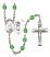 Saint Christopher and Gymnastics Rosary with Peridot Beads