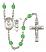 Saint Christopher and Dance Rosary with Peridot Beads