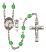 Saint Christopher and Tennis Rosary with Peridot Beads