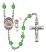 Saint Christopher and Swimming Rosary with Peridot Beads