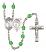 Saint Sebastian and Golf Rosary with Peridot Beads