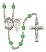 Saint Sebastian and Cheerleading Rosary with Peridot Beads