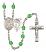 Saint Sebastian and Wrestling Rosary with Peridot Beads