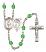 Saint Sebastian and Dance Rosary with Peridot Beads