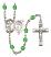 Saint Sebastian and Surfing Rosary with Peridot Beads