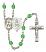 Saint Kateri and Equestrian Rosary with Peridot Beads