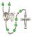 Saint Sebastian and Archery Rosary with Peridot Beads