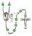 Saint Christopher and Archery Rosary with Peridot Beads