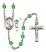 Saint Christopher and Rugby Rosary with Peridot Beads