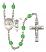 Saint Christopher and Water Polo-Men Rosary with Peridot Beads