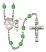 Saint CHRISTOPHER and Water Polo-Women Rosary with Peridot Beads