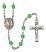 Virgen de Guadalupe Engravable Rosary with Peridot Beads