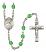 Saint Gertrude of Nivelles Engravable Rosary with Peridot Beads