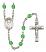 Saint Dominic Savio Engravable Rosary with Peridot Beads