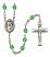 San Juan de la Cruz Engravable Rosary with Peridot Beads