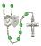 Pope Emeritace Benedict XVI Rosary with Peridot Beads