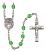 Virgen del Carmen Rosary with Peridot Beads