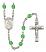 Saint Angela Merici Engravable Rosary with Peridot Beads