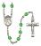 Saint Olivia Engravable Rosary with Peridot Beads