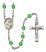 Saint Malachy O'More Engravable Rosary with Peridot Beads