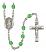 Saint Christina the Astonishing Engravable Rosary with Peridot Beads