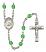 Saint Arnold Janssen Engravable Rosary with Peridot Beads