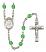 Saint Joseph Freinademetz Engravable Rosary with Peridot Beads