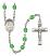 Immaculate Heart of Mary Engravable Rosary with Peridot Beads