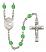 Saint Dunstan Engravable Rosary with Peridot Beads