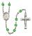 Saint John Chrysostom Engravable Rosary with Peridot Beads