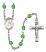 Saint Kieran Engravable Rosary with Peridot Beads