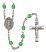 Saint Juliana of Cumae Engravable Rosary with Peridot Beads