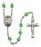 Saint Theodora Engravable Rosary with Peridot Beads